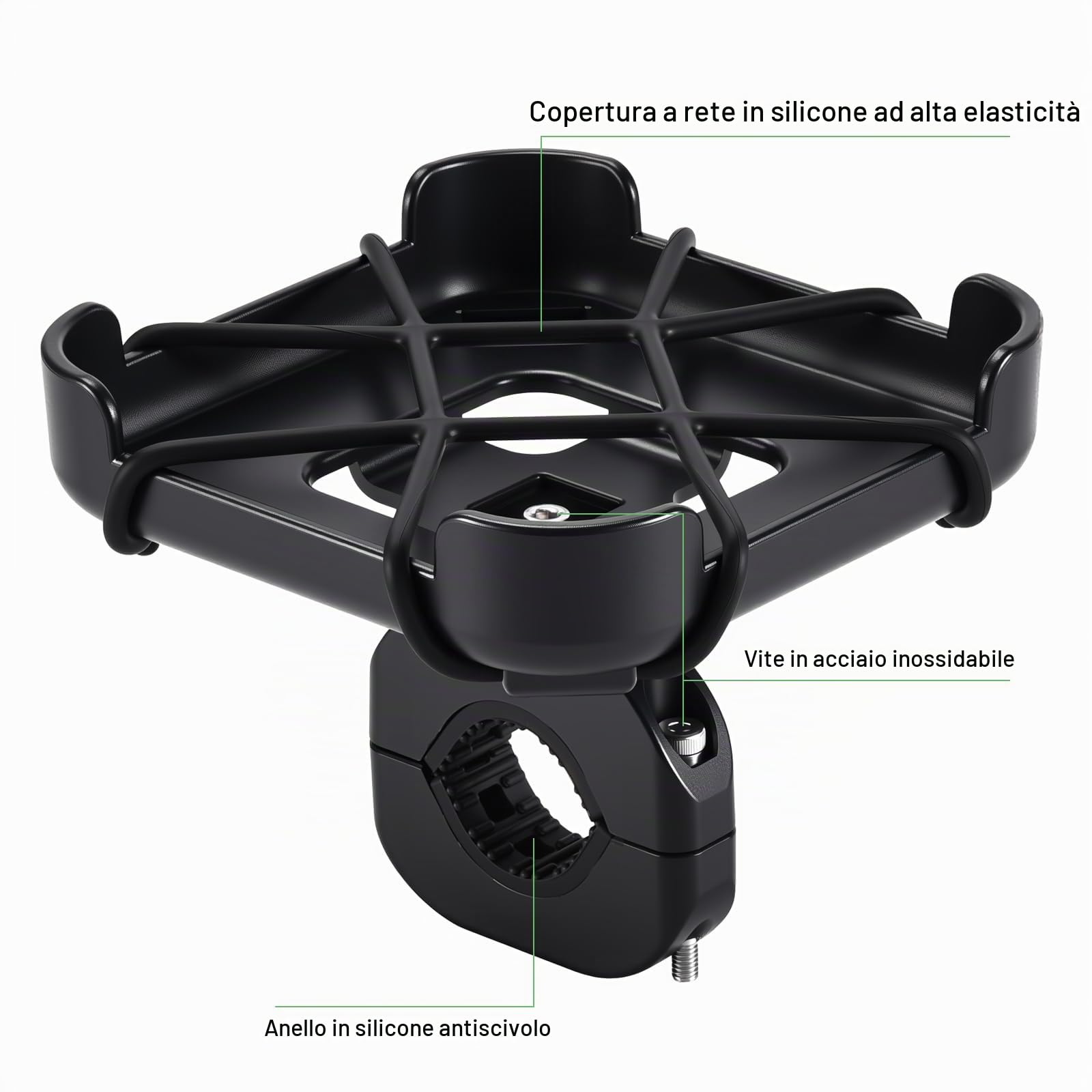 Supporto per Manubrio Della Bici Portatile per Bose SoundLink Micro 2nd Speaker Bluetooth,Bicicletta/Motore/Scooter/Golf Carrello/Barca Adattatore Staffa per Marshall Willen II Altoparlante