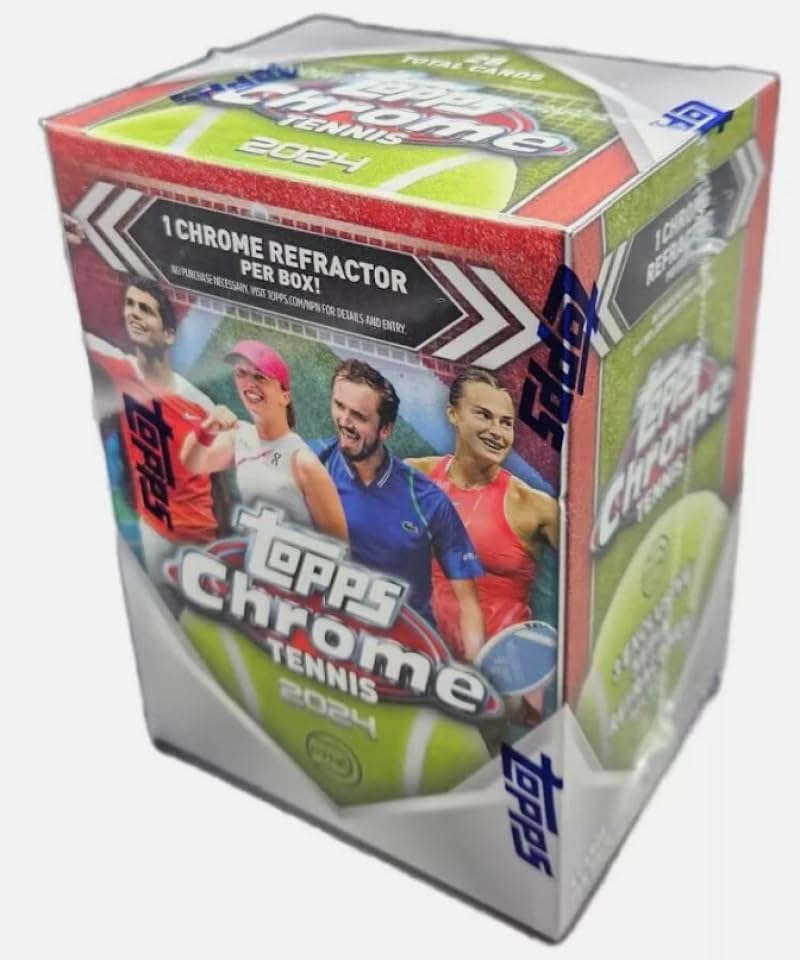 Amazon.com: 2024 Topps Chrome Tennis Factory Sealed Blaster Box 7