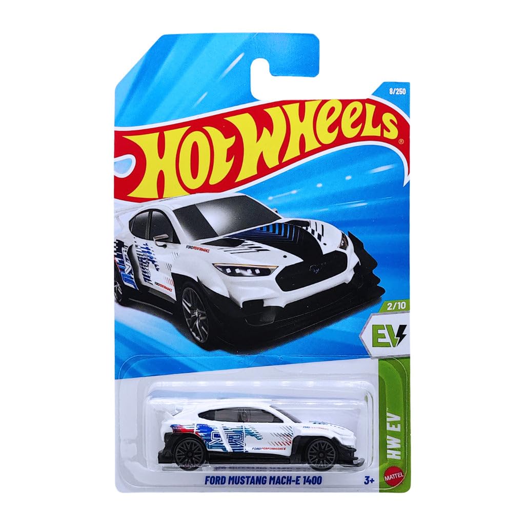 Hot Wheels Ford Mustang Mach-E 1400 HW EV Ages 3 and Up 8/250 (White)-image-5