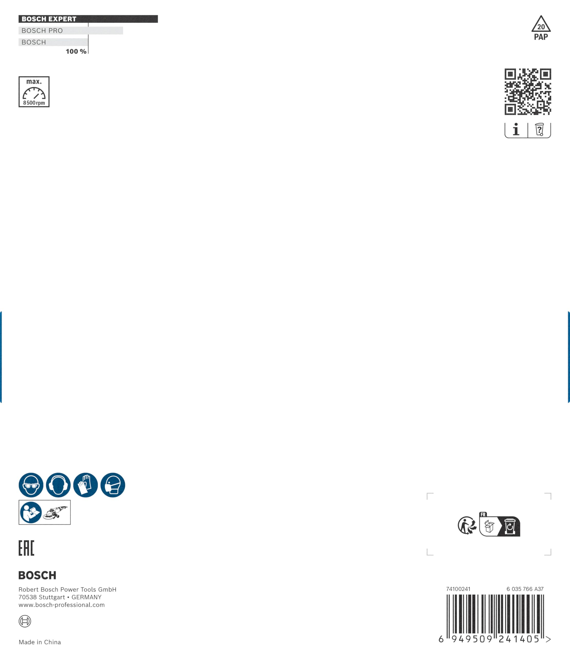 Bosch Meule assiette au carbure finition rugueuse EXPERT Multi Material Ø 180 mm Professional Accessoire Grande meuleuse angulaire