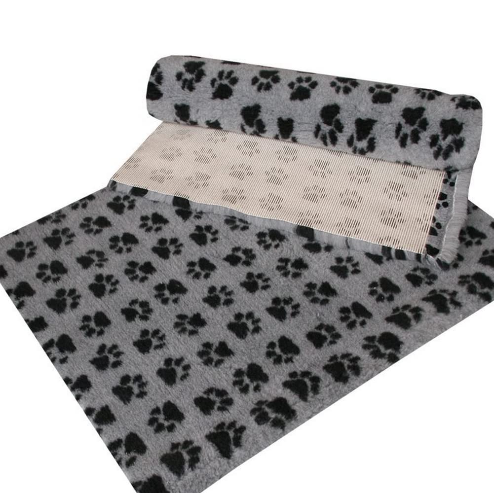 VetBedding Non Slip Originale Tappeto per Cani e Gatti Incontinenti, Anziani, Malati Termoisolante, Filtra i Liquidi, Mantiene Il Pelo Asciutto (75x50 cm, Grigio)