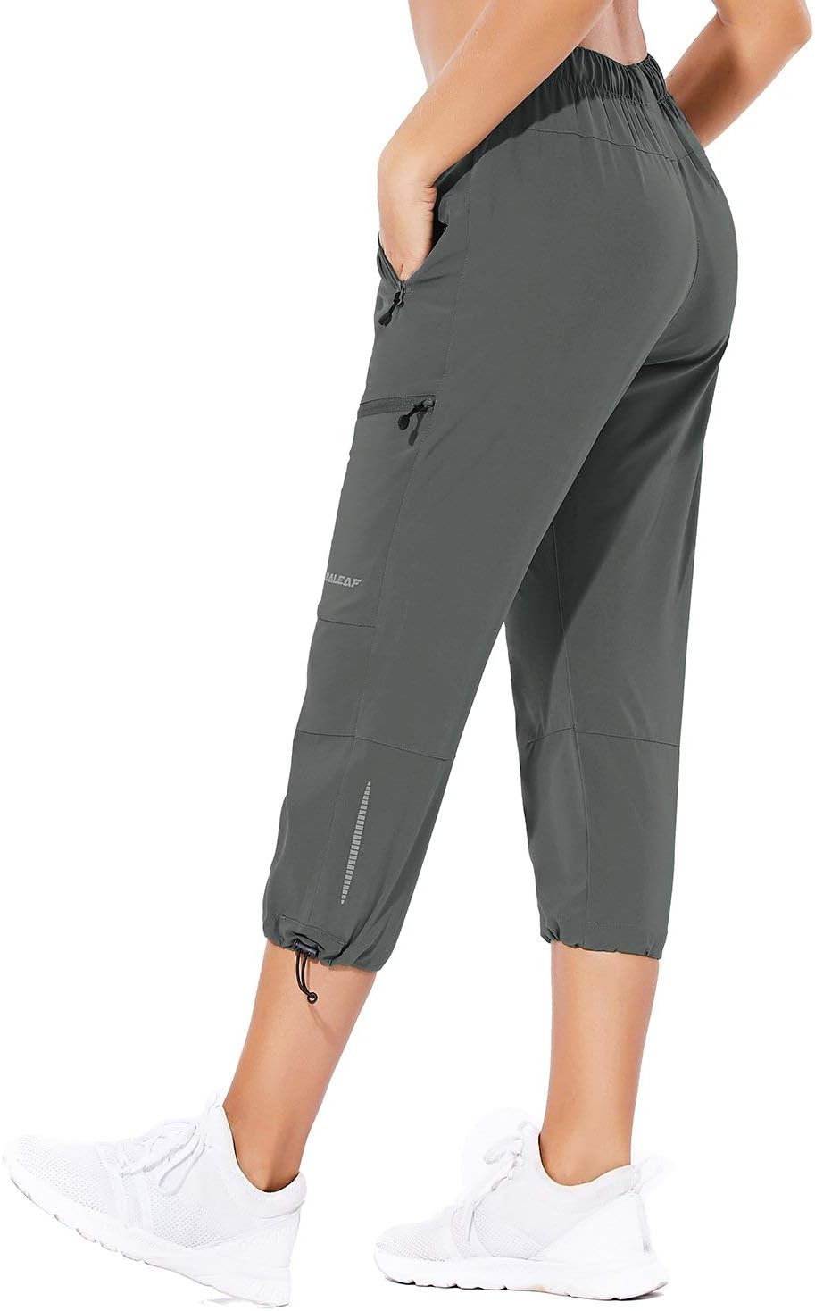 baleaf Women's Hiking Cargo Capris Outdoor Lightweight Water Resistant Pants UPF 50 Zipper Pockets - Image 6