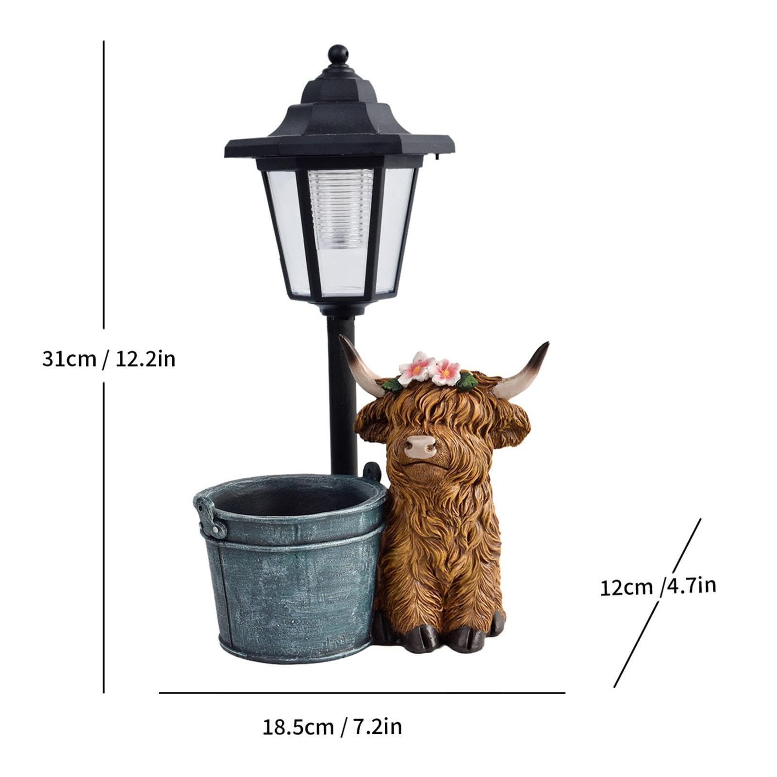 Lampki Solarne Doniczkowe Dekoracyjna Lampa Podłogowa Z Figurką Z Żywicy