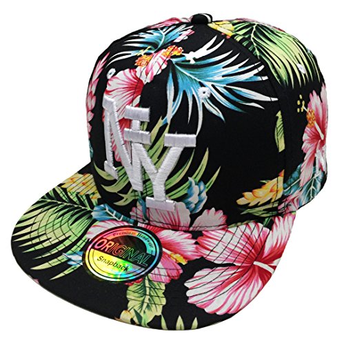 J26 - NY - Casquette de Baseball pour enfant - Fermeture Snapback, Blumen, Taille unique