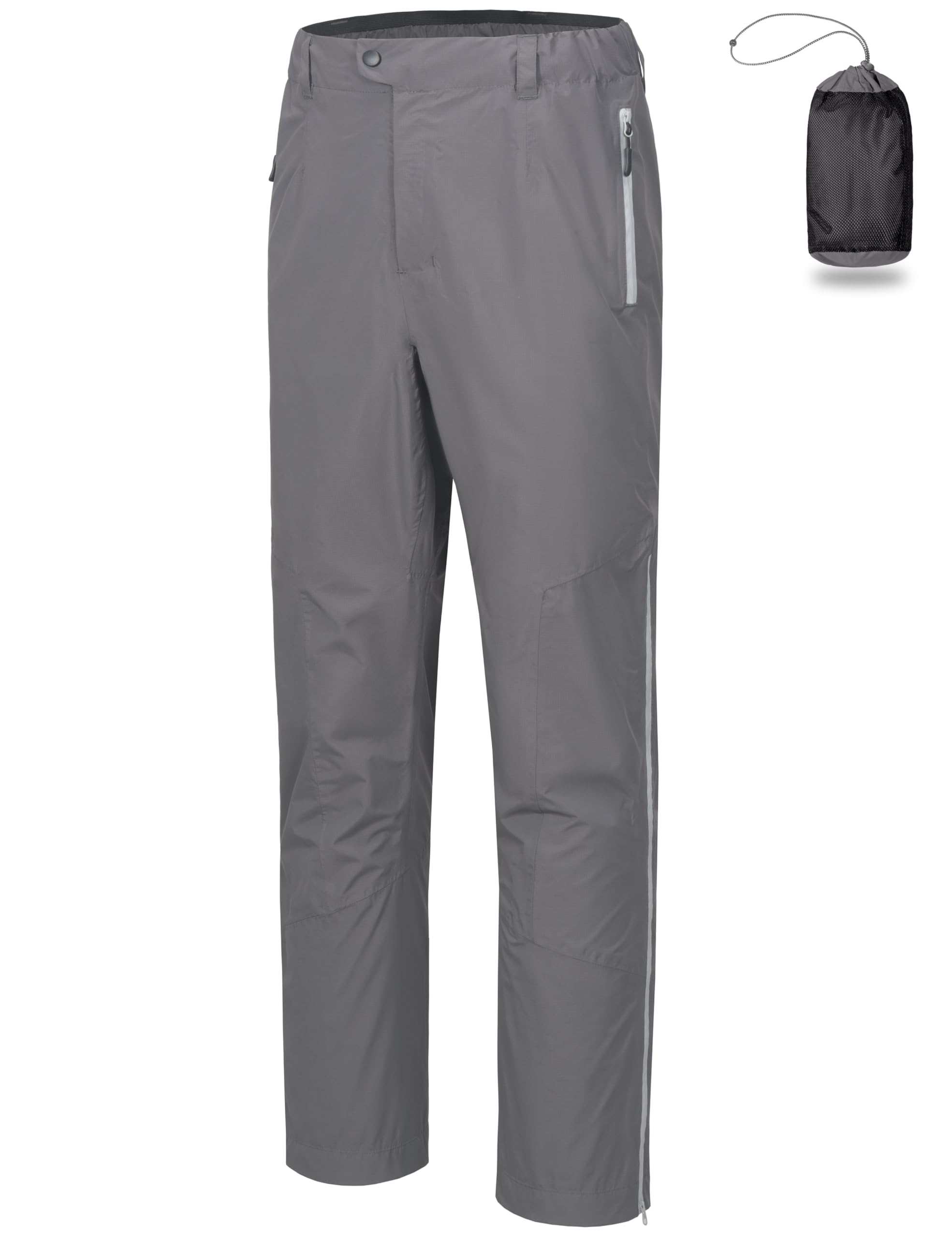 Little Donkey AndyMen's Rain Pants Waterproof Lightweight Overpants Windproof Outdoor Pants for Hiking, Golf, Fishing