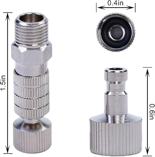 Miniatura 9 de LYMMIYTC Kit de aerógrafo pistola de gatillo de aerógrafo con aguja de 1.6ft, taza de pintura de 7 CC12 CC para pintura modelo de maquillaje,