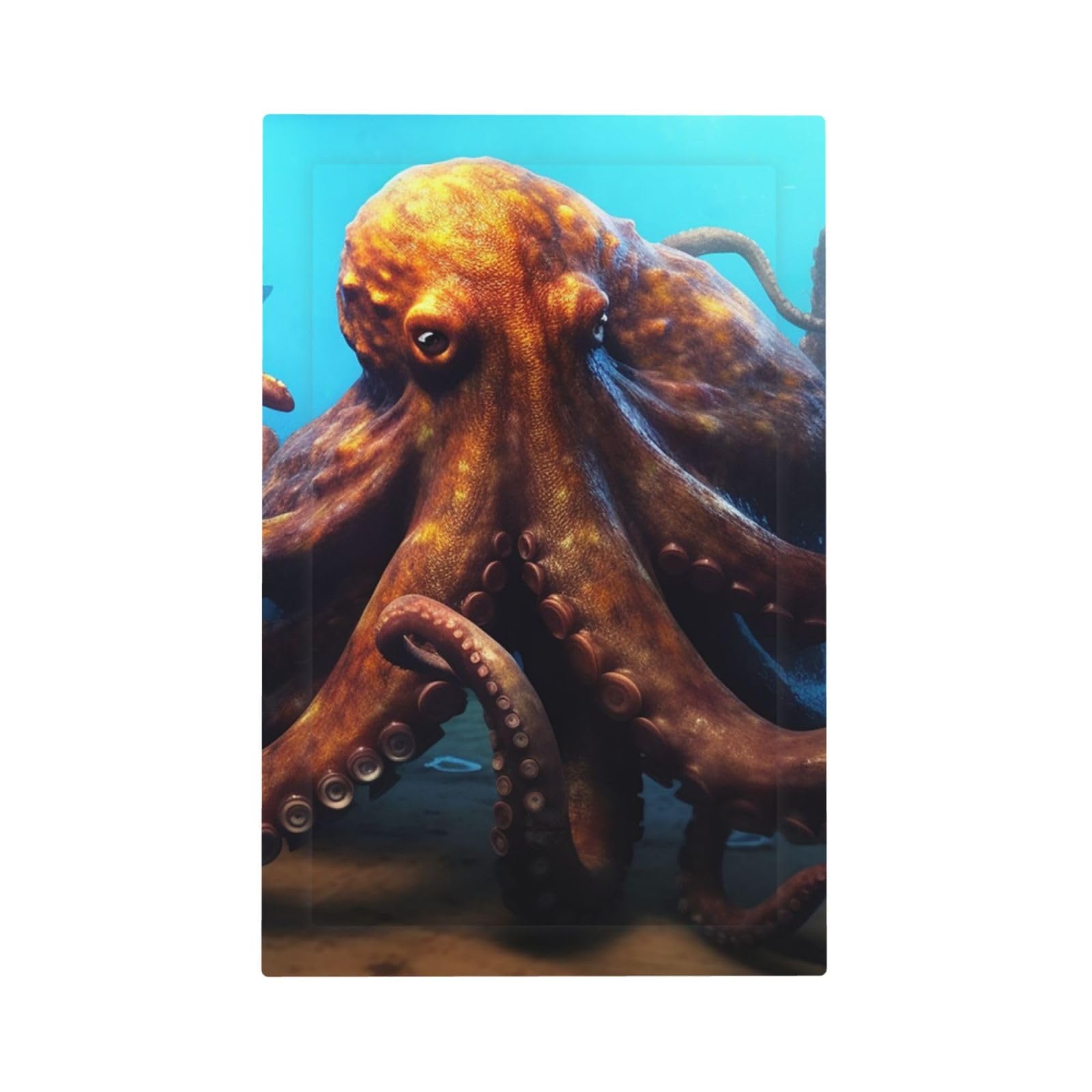 1-Gang Decorator Wall Plate Huge Octopus Light Switch Cover Single Gang Receptacle Outlet Wall Plate Mid Size 5" x 3" Wallplate Unbreakable Polycarbonate Outlet Faceplates Covers
