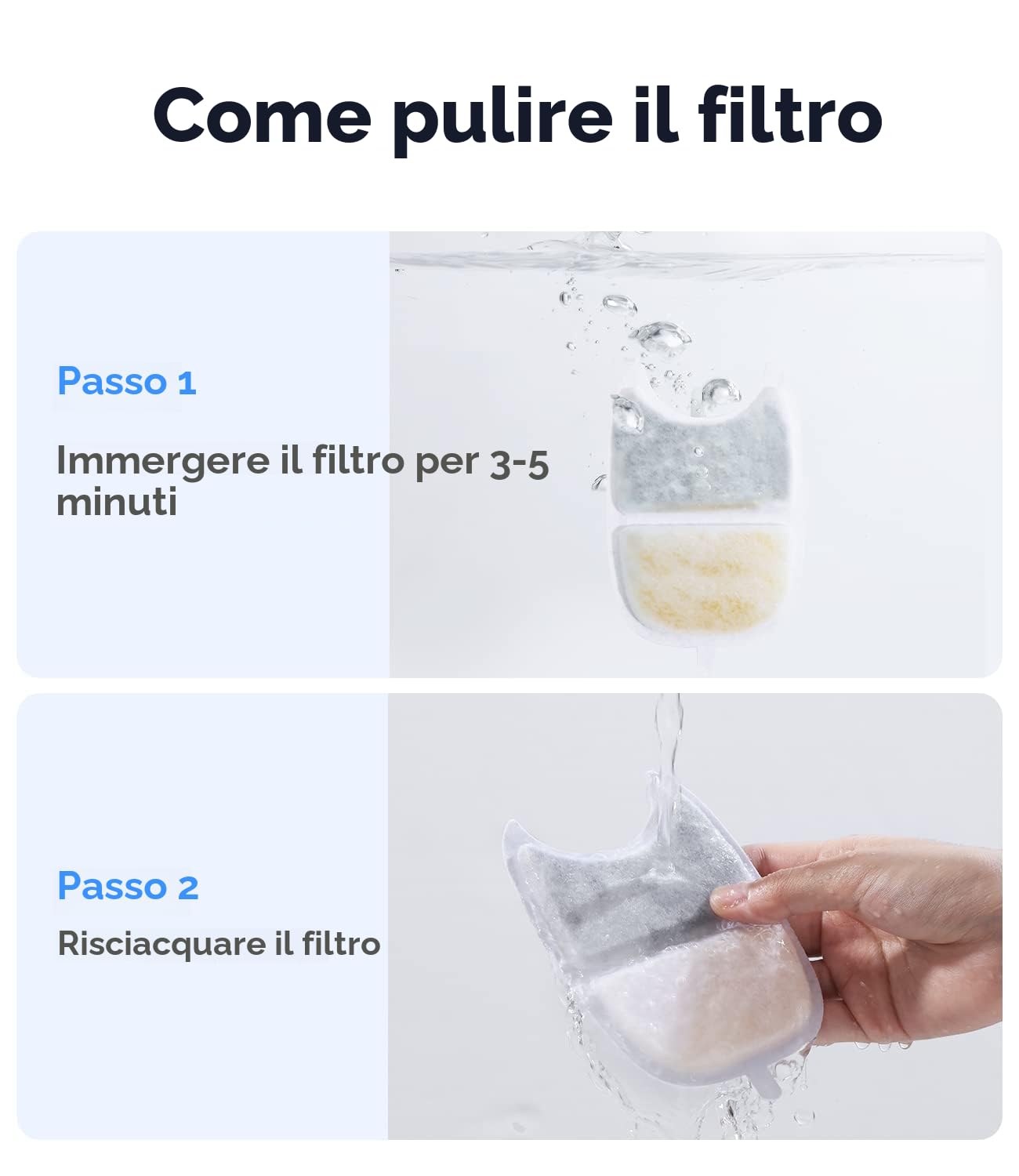 10 Pezzi di Filtri per FEELNEEDY 4L Fontanella per Gatti Senza Fili con Sensore di Movimento, Imballaggio Individuale