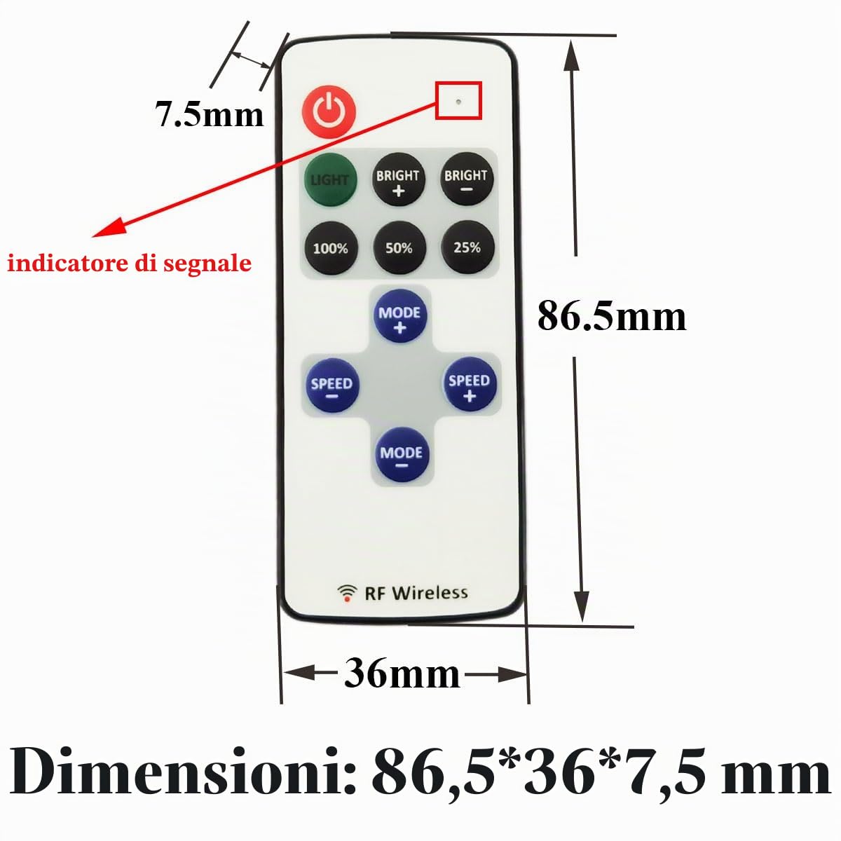 2pcs Controllore Striscia LED RF Remoto DC 5V-24V 5A Ricevitore Nastro LED Regolatore Dimmer Banda Controller Telecomando per Monocromatiche COB e SMD 5050 3528 2835 5630 Strip