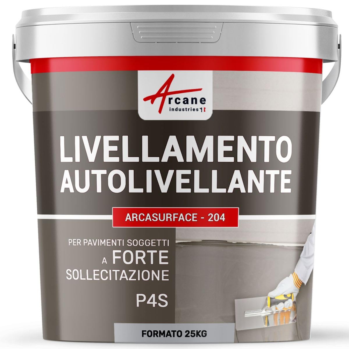 Rasante Autolivellante P4 P4S, Pavimento, fino a 30 mm 25 kg Grigio