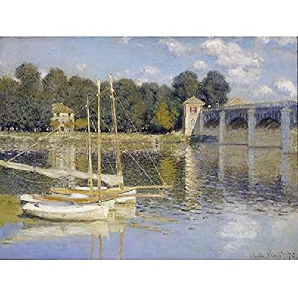Claude Monet The Argenteuil Bridge Unframed Wall Art Print Poster Home Decor Premium