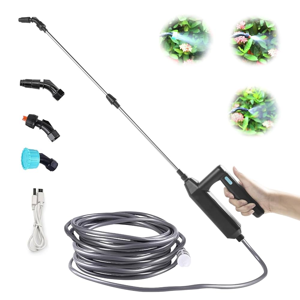 電動噴霧器 USB充電式 電動スプレー 2時間連続使用 3種類のノズル付き Amazon.co.jp: ZenCT 電動噴霧器 USB充電式 電動スプレー 2時間