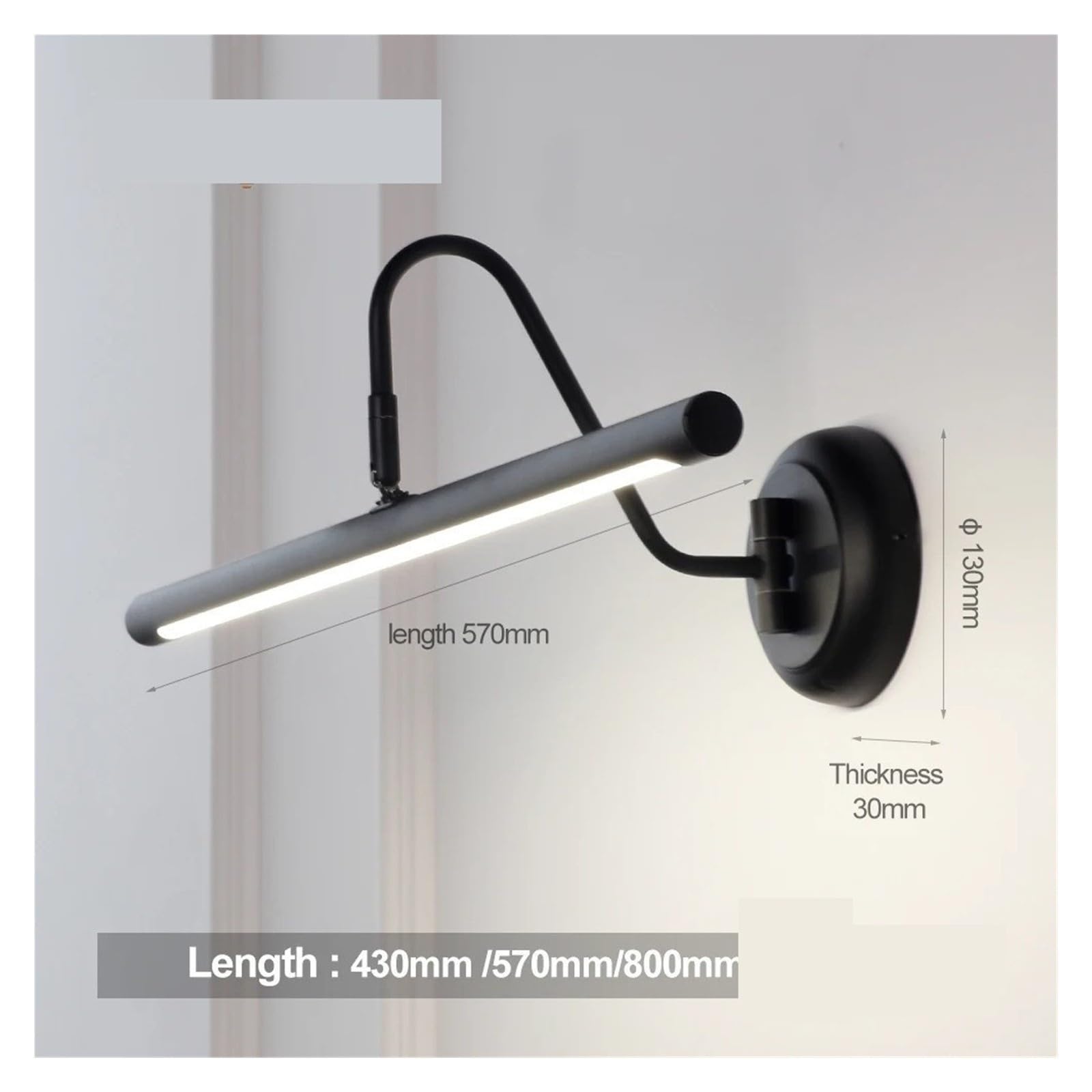 Lumières d’image sans fil for mur en aluminium rechargeables