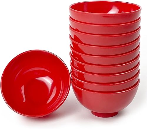 Cuencos pequeños irrompibles de melamina de 4.5 pulgadas para cereales, arroz, sopa, postre, aperitivos, helado, pudín pequeño, redondo, de