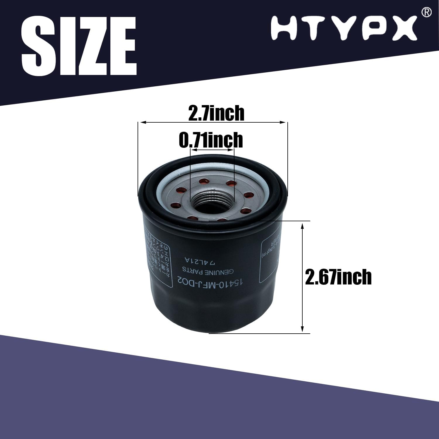 Oil Filter 15410-MFJ-D01 15410-MFJ-D02 Compatible with HONDA NC750X, 2019 Honda NC750X DCT ABS-(2 PACK)