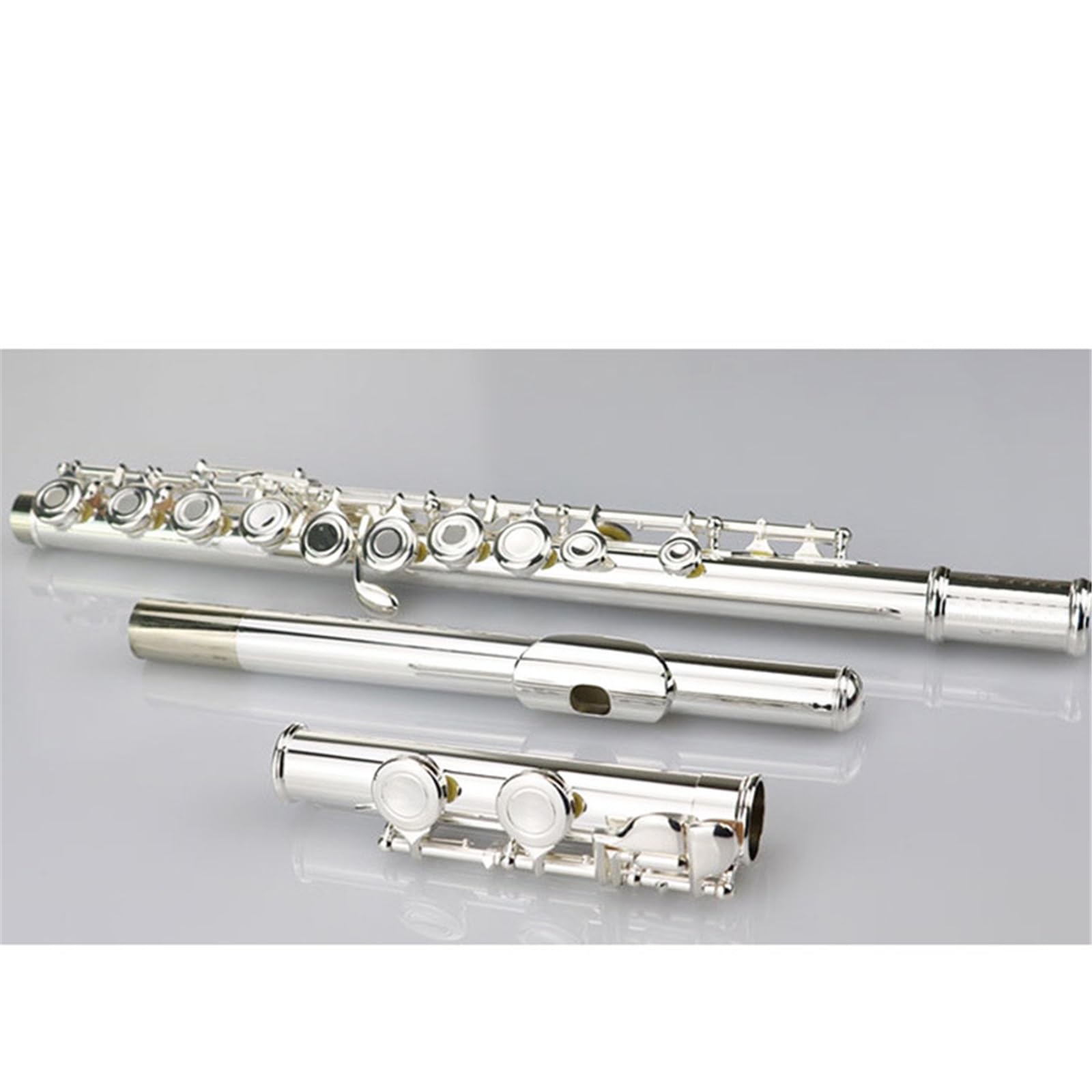 flauto traverso Flauto Aperto Placcato Argento A 16 Fori (con Chiave E) Flauto Per Principianti In Chiave C