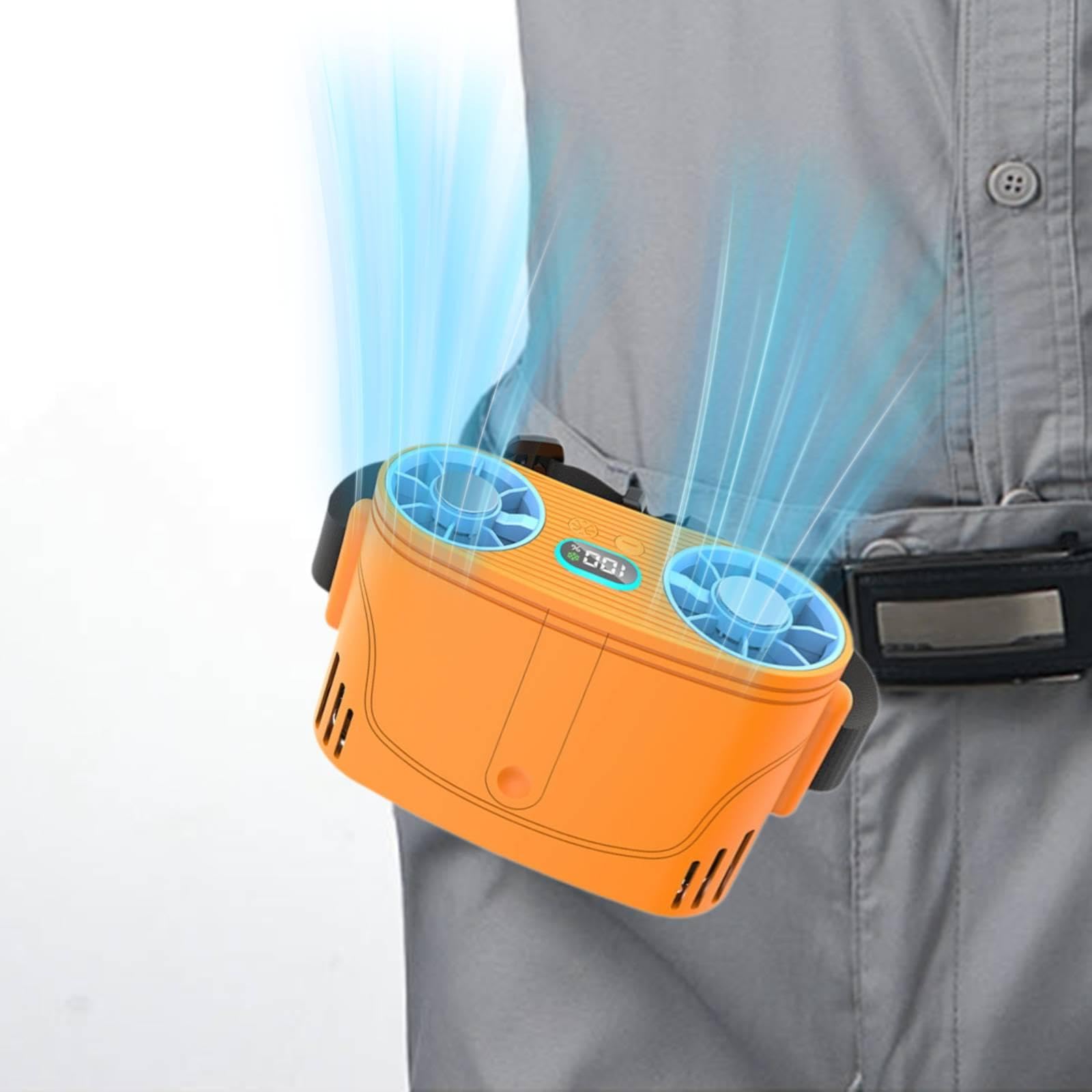 B Baosity Ventilador Alimentado por Semiconductores, con Refrigeración Ajustable, de Mano, Portátil, para Deportes, Acampada Y Senderismo.