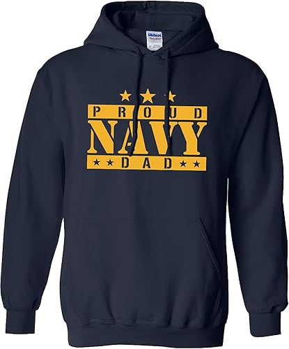 zerogravitee Sudadera con capucha Proud Navy Dad en azul marino, marino