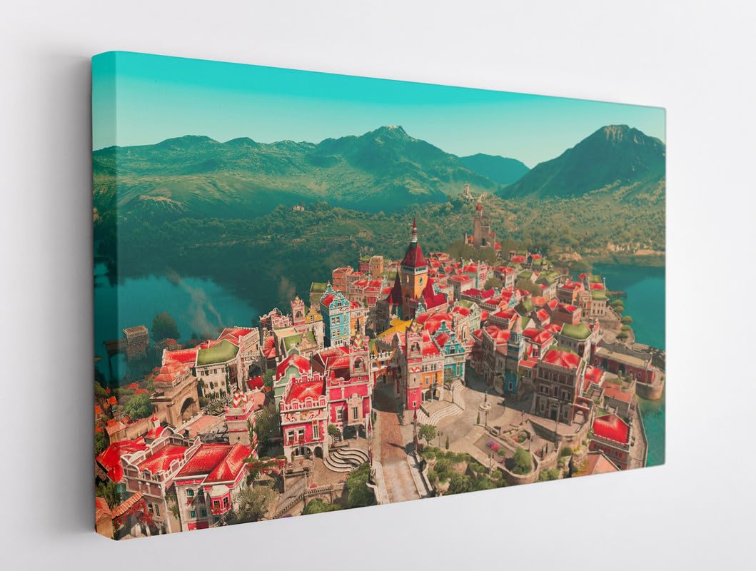 BPA® Beauclair The Capital City Of The Duchy Canvas For Home And Office Décor (30x41)