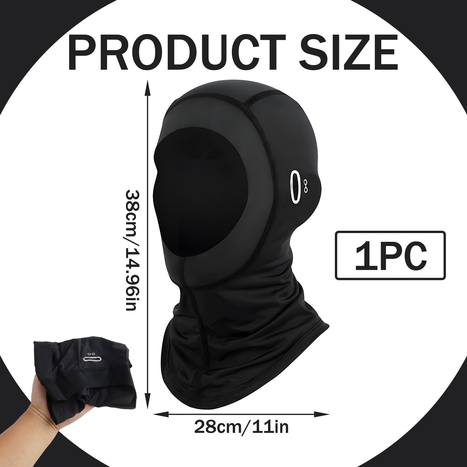 Cagoule Été pour Homme et Femme, Cagoule Moto ete Masque Moto, Masque d'orage rafraîchissant en Soie glacée pour Les Sports de Plein air comme Le vélo, la Moto et Le Cyclisme
