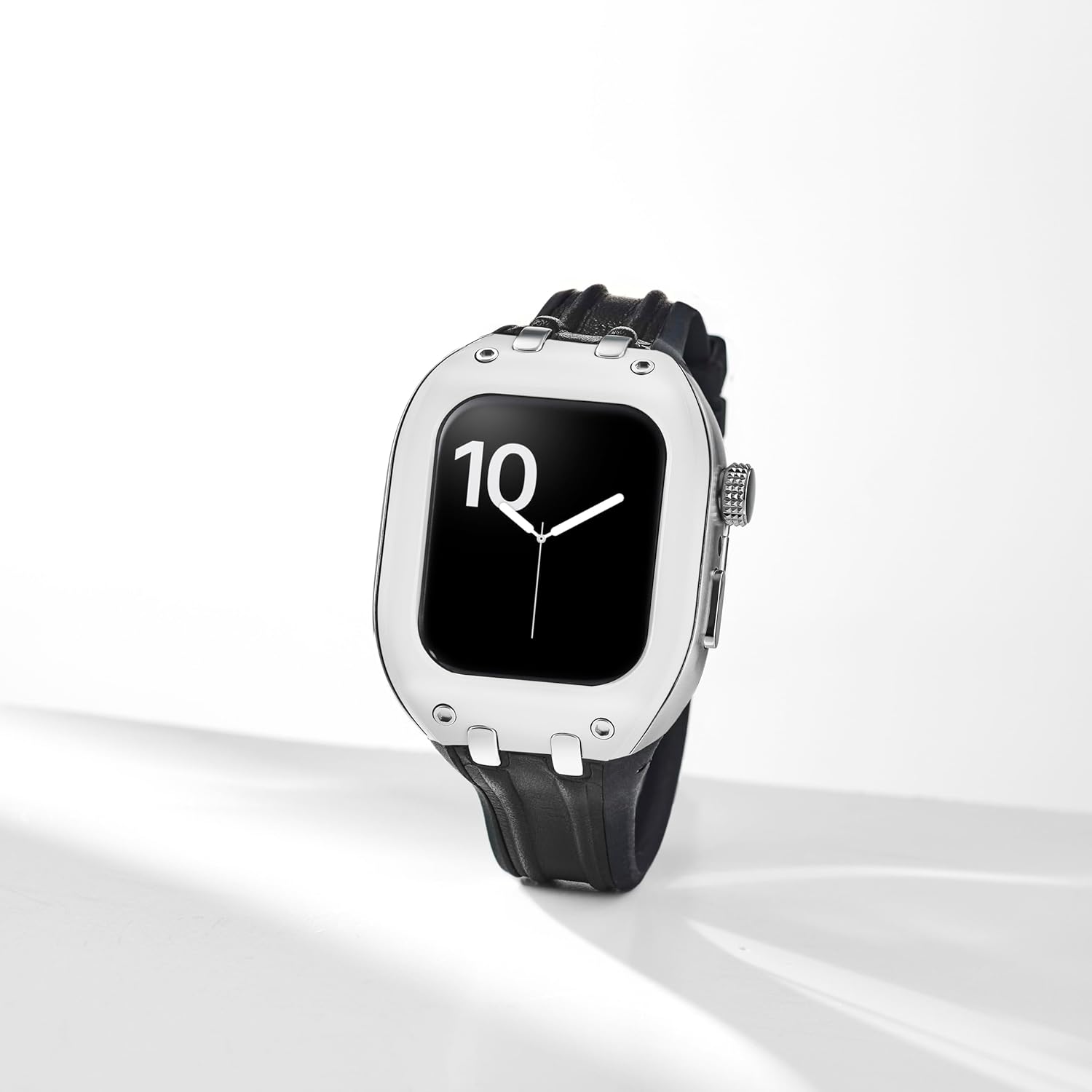 HUMBLE RICH WBB0289-020-A Ethical Apple Watch Case 41mm Series 9/8/7 Compatible with Recycled Stainless Steel Case Black Band Unisex