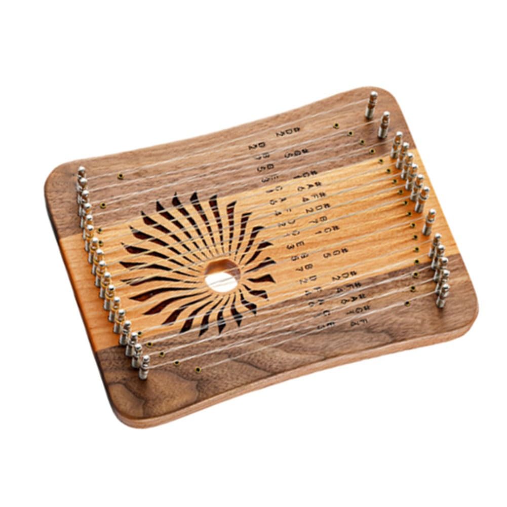 Lyre Harp 31Saiten-Fingerspiel-Harfe mit Stimmschlüssel, Extraktsaiten, Pickbag