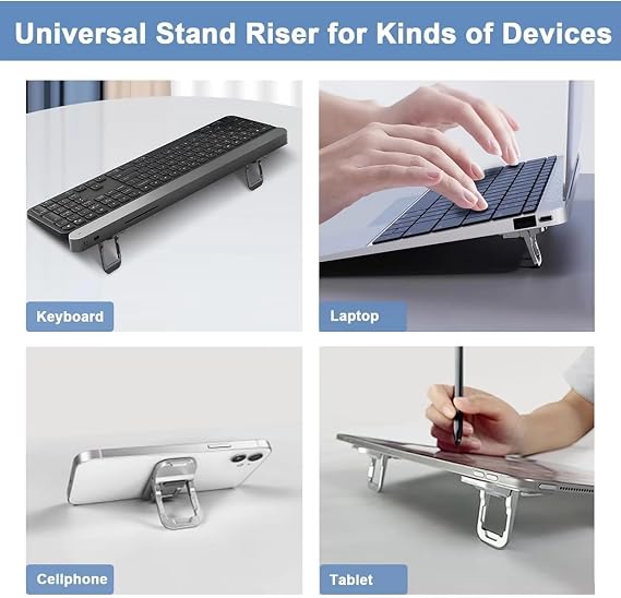 2Pcs Adjustable Laptop Stand For Desk Ergonomic Foldable Portable Risers Holder Mount For Computer Notebook Tablets Laptop Stand Desk