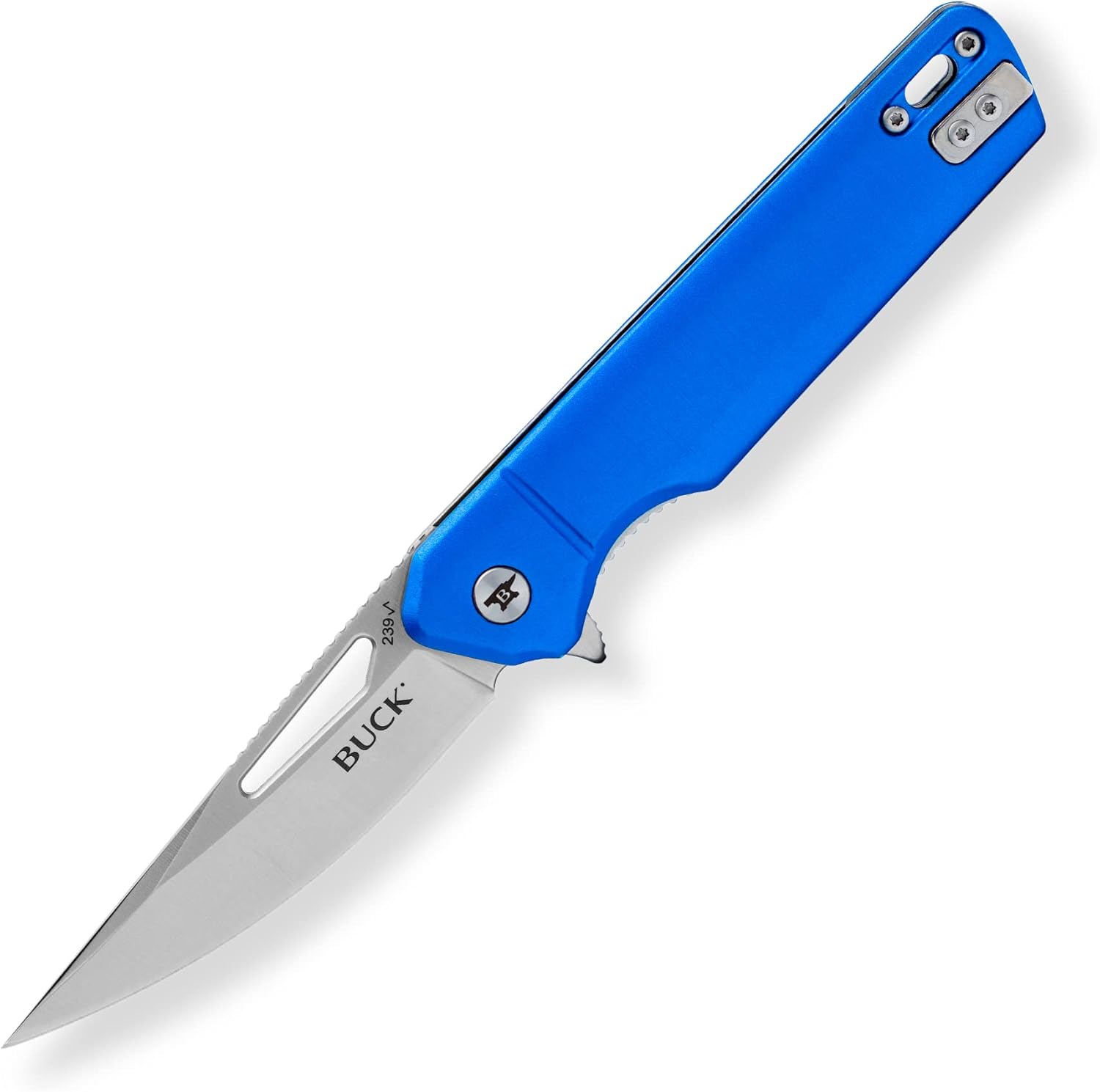 Buck Knives 239 Infusion Folding Pocket Knife with Drop Point Blade, Aluminum Handle, Pocket Clip