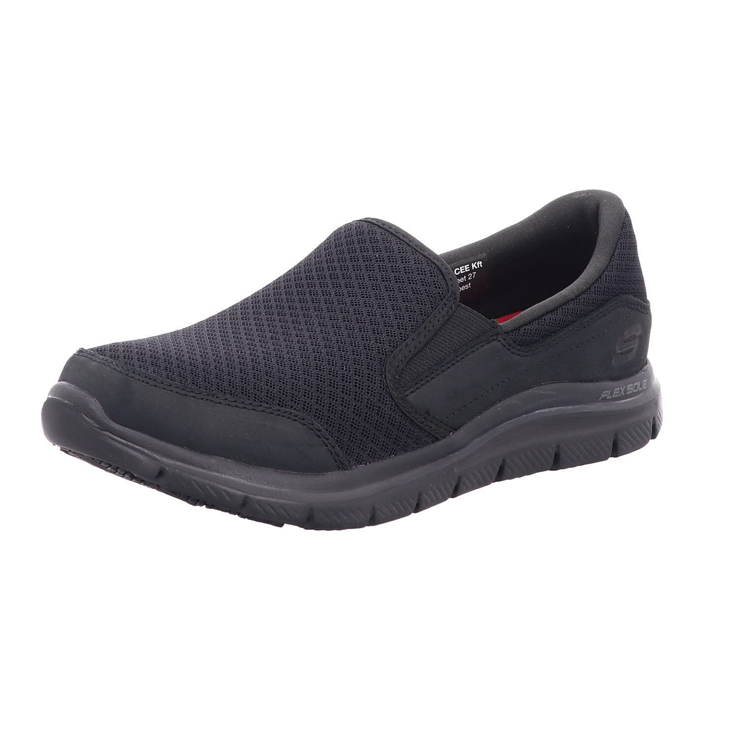 Women's Wide Fit Skechers 76580EC Cozard SR Occupational Trainers, Black / 4 / 2E