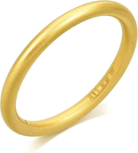 CHOW SANG SANG 999 24K 纯金可堆叠戒指 女式 92293R