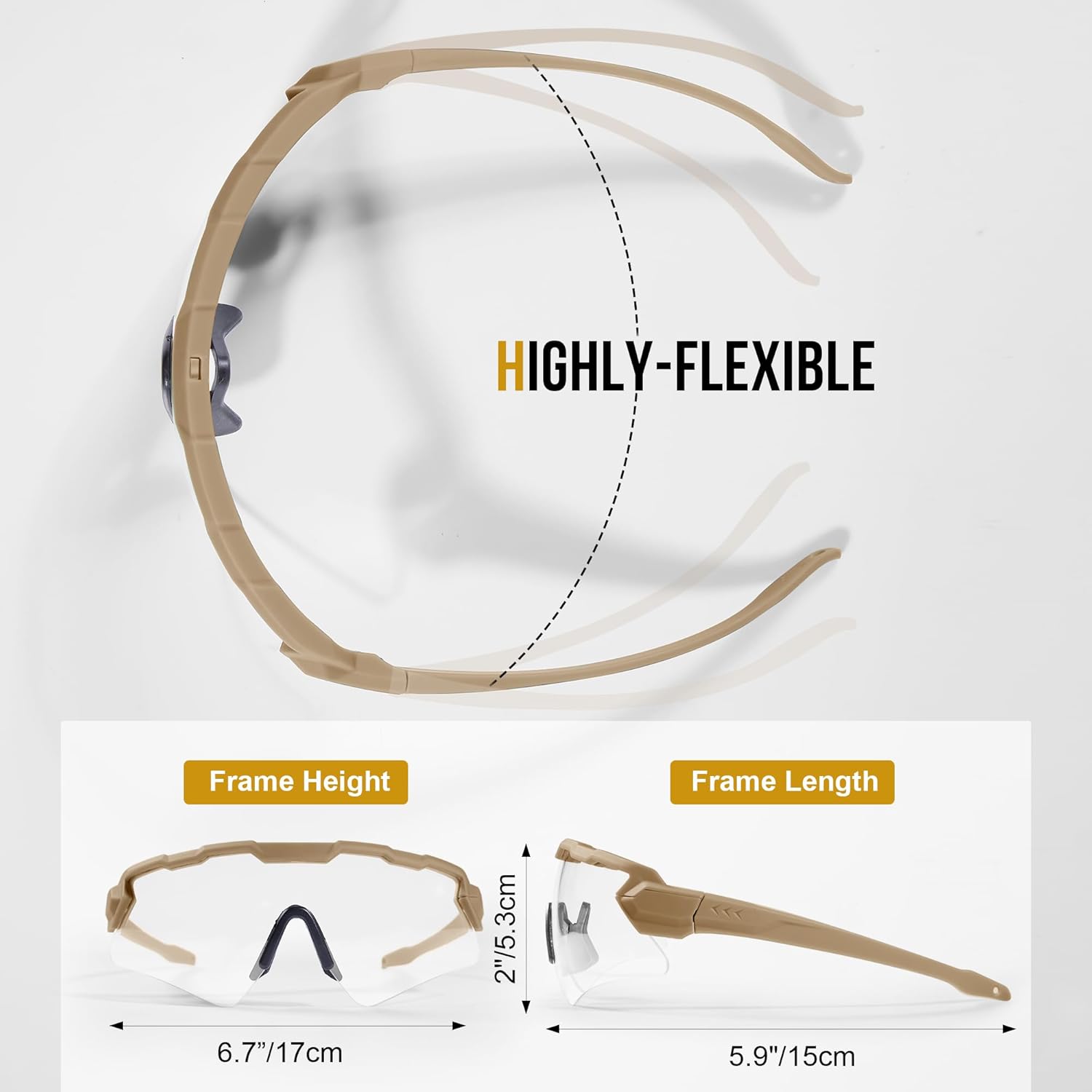 Safety Shooting Glasses - Anti-Fog Tactical Goggles with 3 Lens & Hard Case, Impact-Resistant Protective Eyewear - Image 7