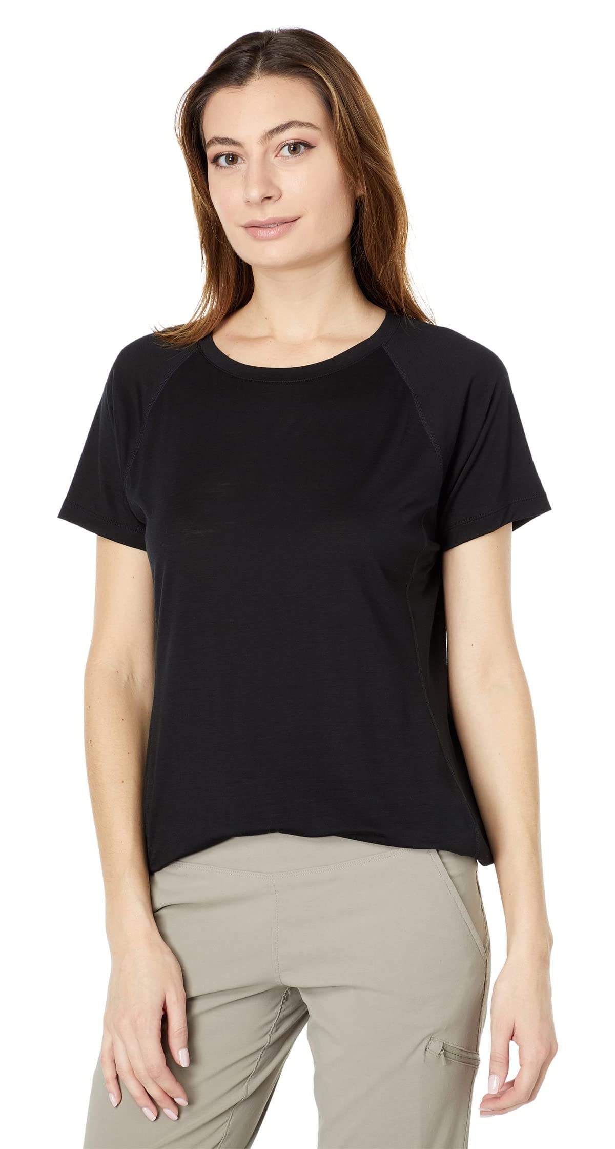 Smartwool Womens Active Ultralite Short Sleeve Tee, Black, XS EU