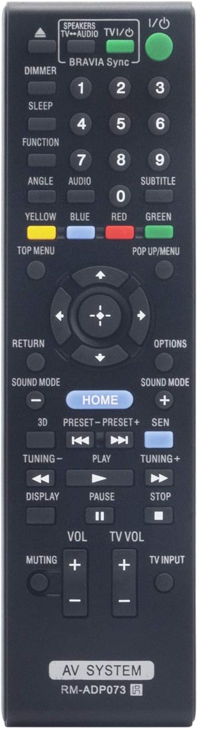 ALLIMITY RM-ADP073 Remote Control Replace fit for Sony Blu-ray DVD Home Cinema System BDV-NF620 BDV-E190 BDV-E290 BDV-E490 BDV-N990W
