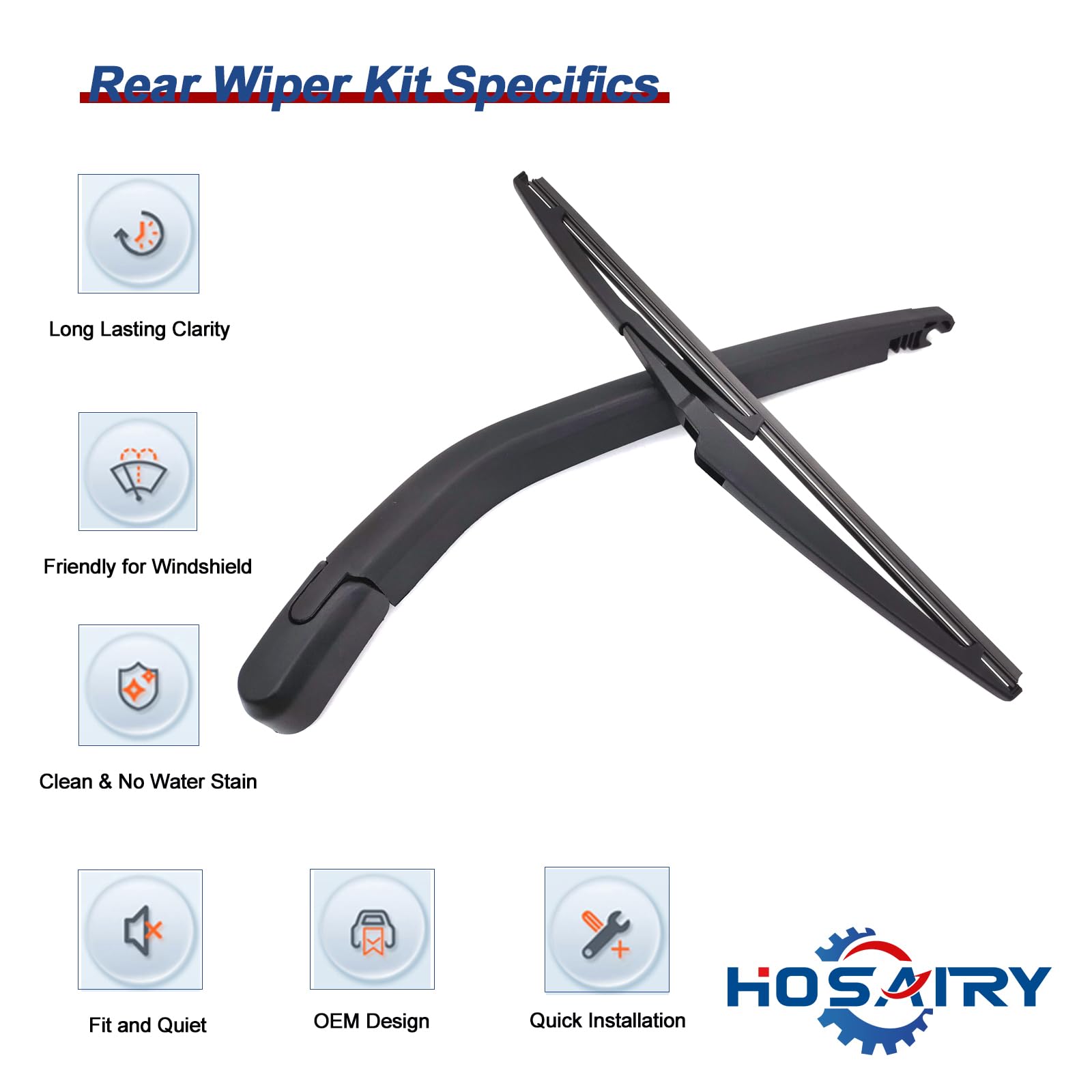 FOR TOYOTA HIGHLANDER 2001-2007 NEW Rear Wiper Windscreen Arm w/ Biade FOR TOYOTA HIGHLANDER 2001-2007 NEW Rear Wiper Windscreen Arm w/ Biade