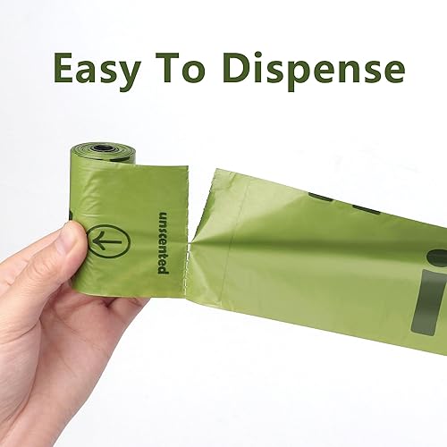 Miniatura 5 de Bolsas extra gruesas para excrementos de perro, biodegradables, a prueba de fugas, con dispensador, sin perfume, respetuosas con el medio ambiente,