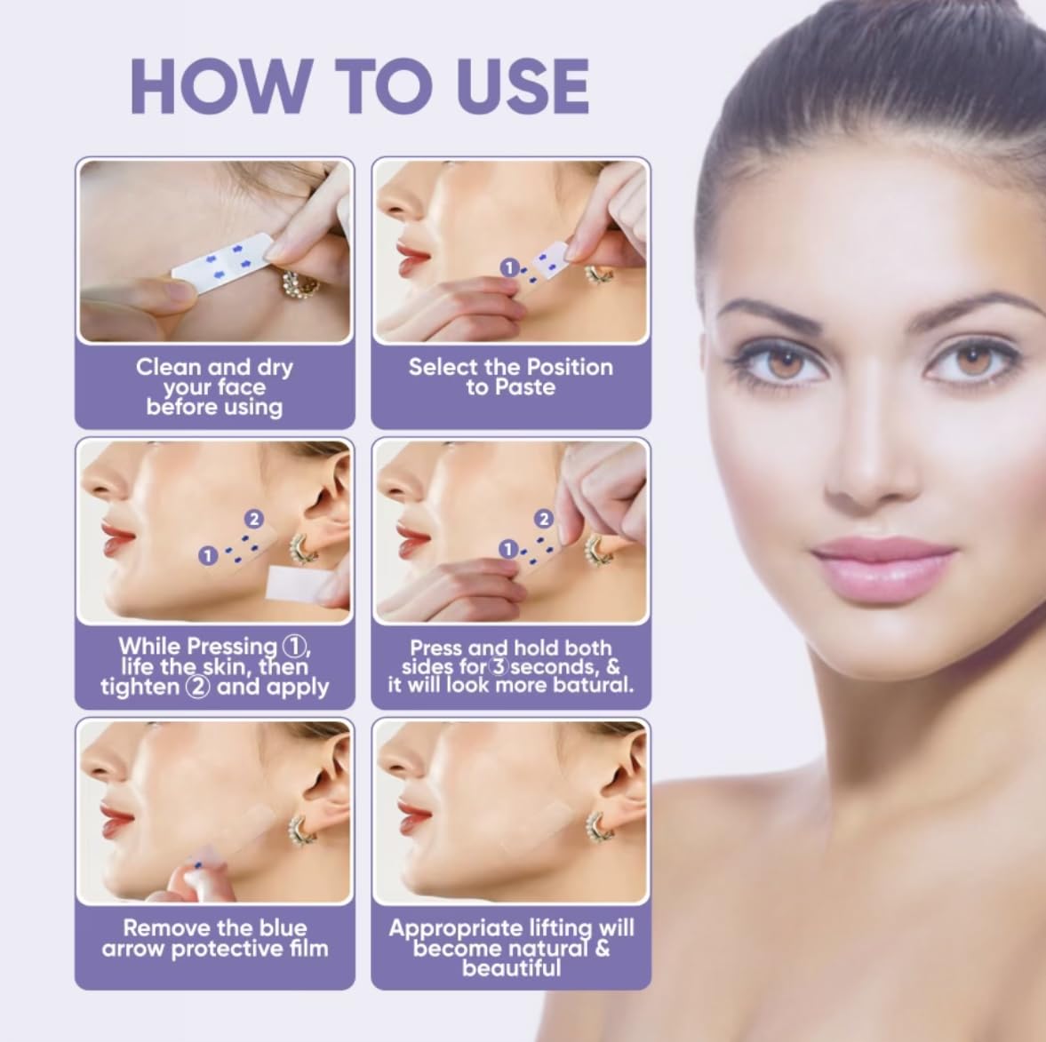 Face Tape Lifting Invisible - Aloe Infused Face Lift Tape Invisible - Skin Protection Face Tapes for Sensitive Skin - Tape for Skin Can be Worn Under Makeup - Personal Care Tape for Eyes, Chin & More!