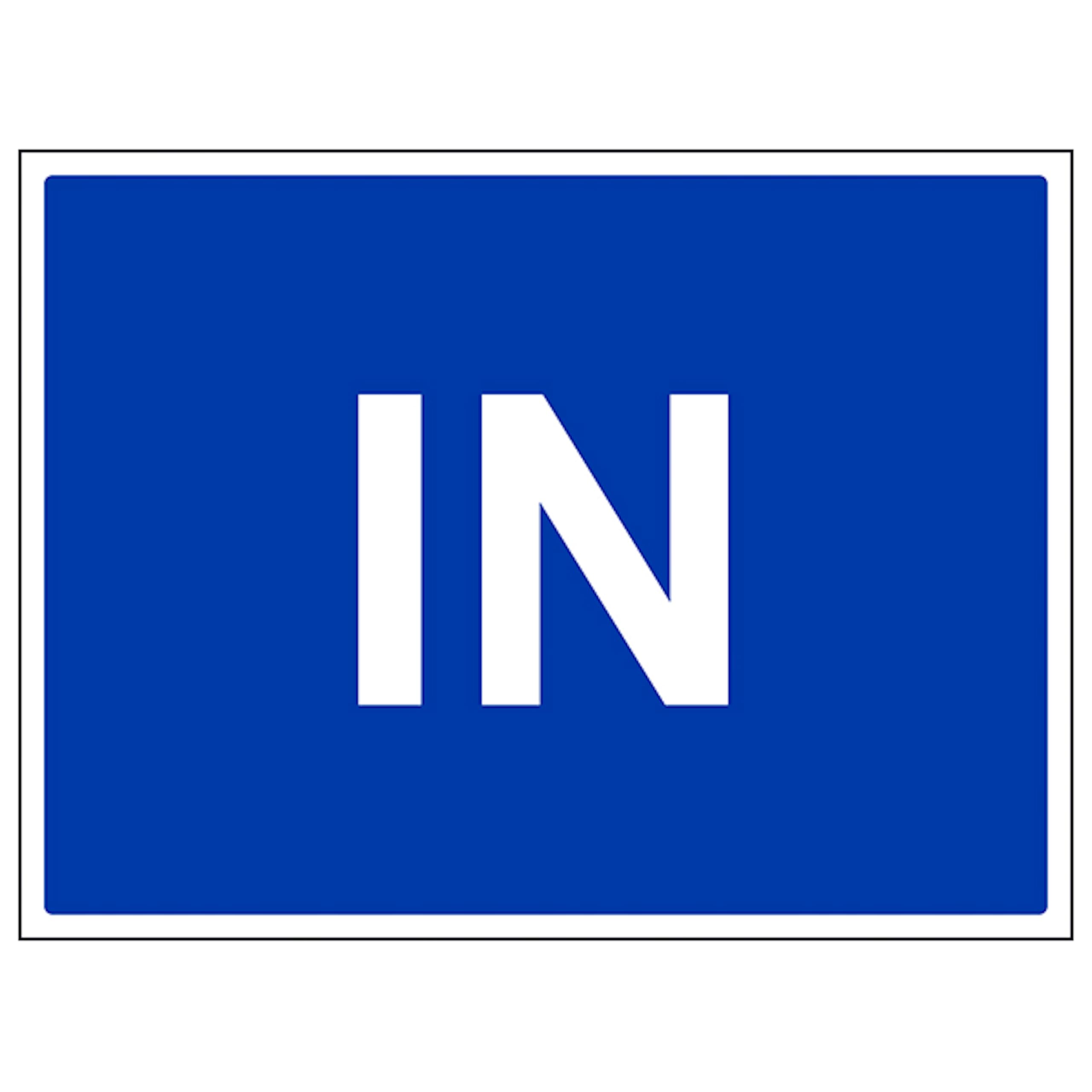 V Safety In - Large Landscape 600 x 450 mm - 3mm Reflective Aluminium Composite Safety Sign