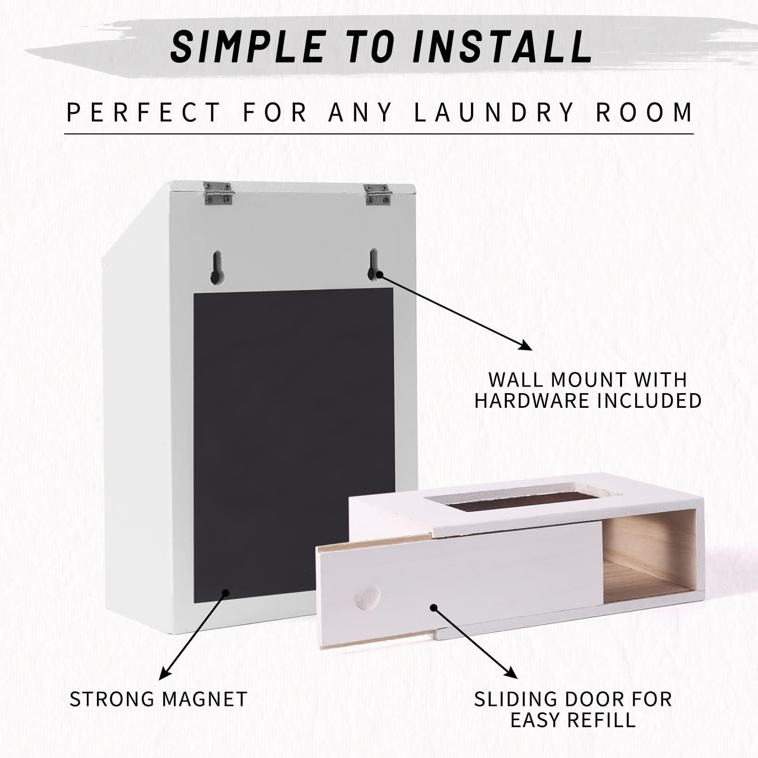 Buy Metal Lint Bin with Lid & Dryer Sheet Dispenser Set or