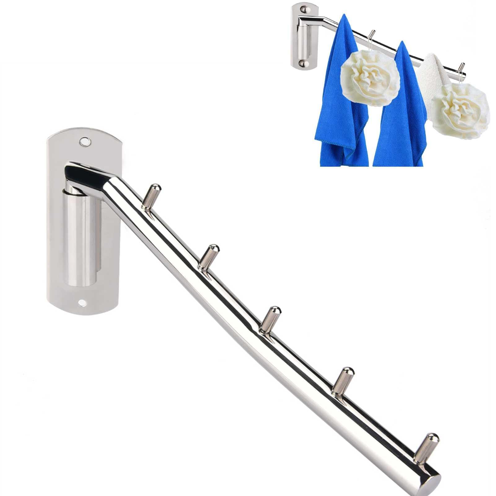 Ganci Pieghevoli Per Porta Geilihome: Metallici E Legno, 2 Pezzi, Antiscivolo, Multiuso - 6