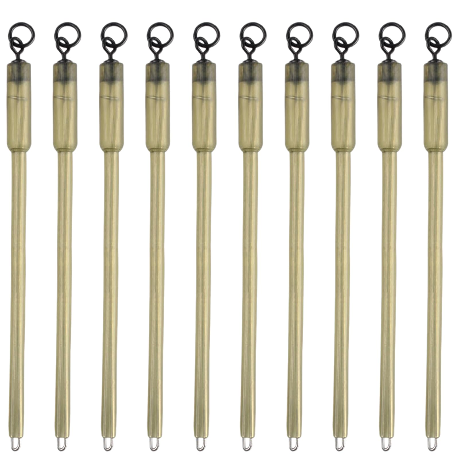 RLMVGBX 10pcs Carp Fishing Swivels PVA Tube Bags Stems Fishing Wire Connector ​Carp Fishing Accessories for Lead Insert End Terminal Connector Tackle Fishing Feeder Pole Snaps