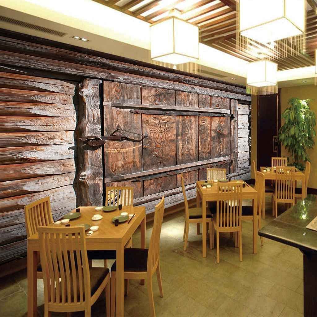 Papel Pintado Mural 3D Casa De Madera Antigua Papel Pintado Mural 3D Papel Pintado De Pared Carteles De Pared Pegatina De Pared Borde Autoadhesivo Ladrillo Baño Dormitorio Pared Extraíbl 250x175 cm
