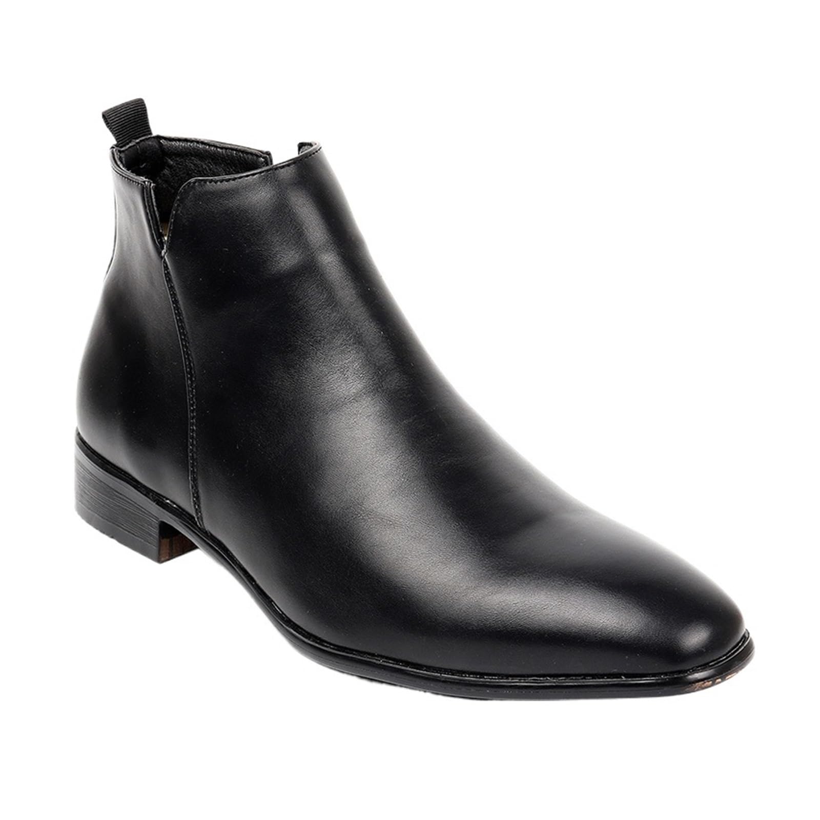 Stivali Chelsea Uomo Punta affilata Pelle Goffrata Elastico Scarpe Formali alla Caviglia