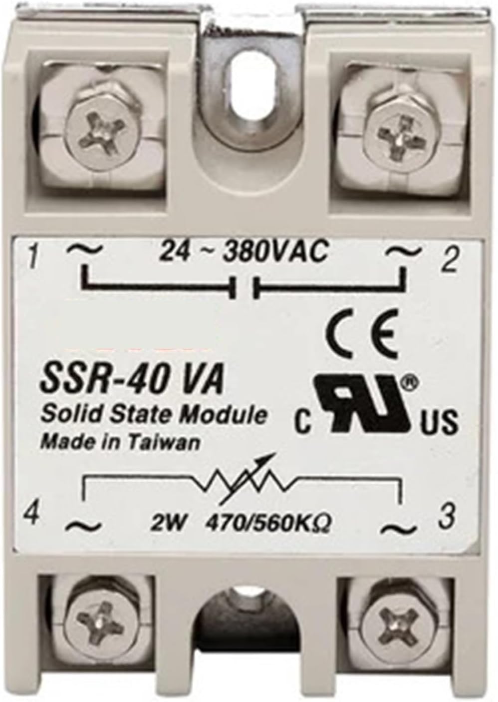 NWPNLXEA Solid State Relay SSR-10VA SSR-25VA SSR-40VA 10A 25A 40A Relais Regulator 24-380VAC Output SSR 10VA 25VA 40VA(SSR-40VA)