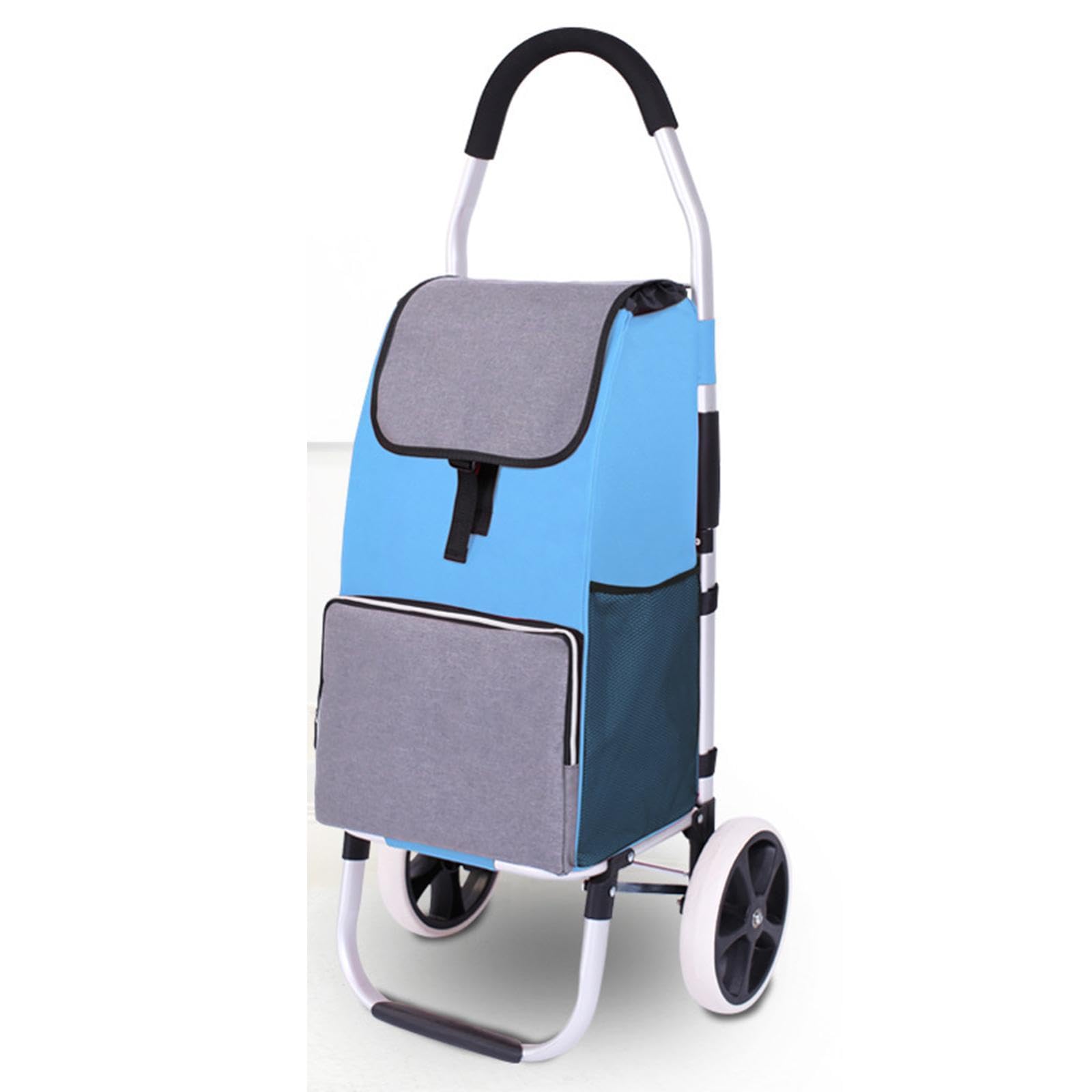 Colcolo Einkaufswagentasche Trolley-Ersatztasche Ersatztasche Tragbare wasserdichte zusammenklappbare Trolley-Zubehör-Aufbewahrungstasche aus Oxford-Stoff, Blau