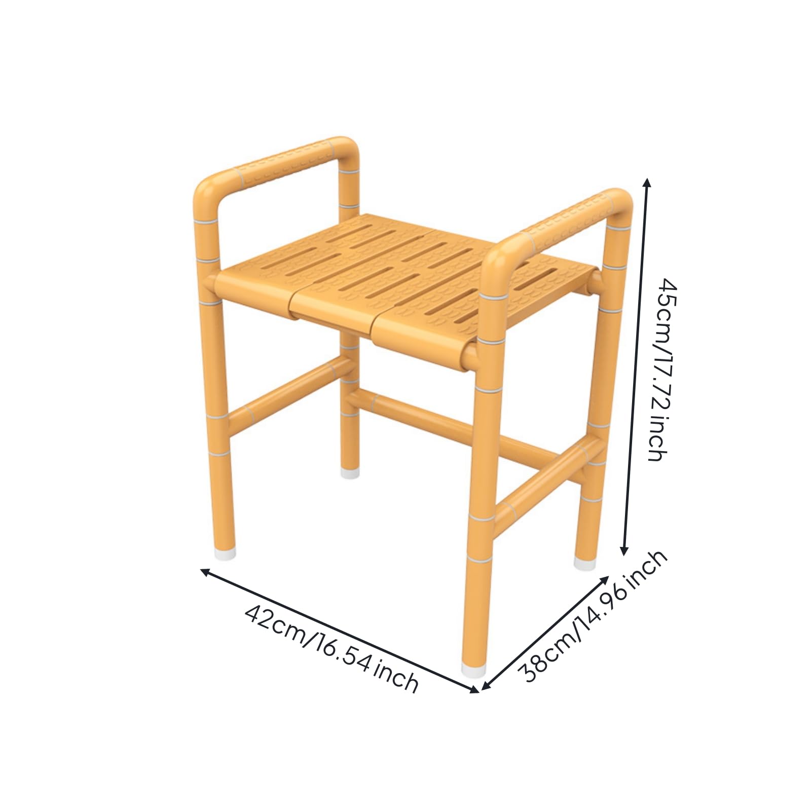 Asiento Ducha Plegable Estable Asiento Baño Abatible Impermeable Taburete Baño Pared para Usuarios con Movilidad Reducida, Ancianos, Style H