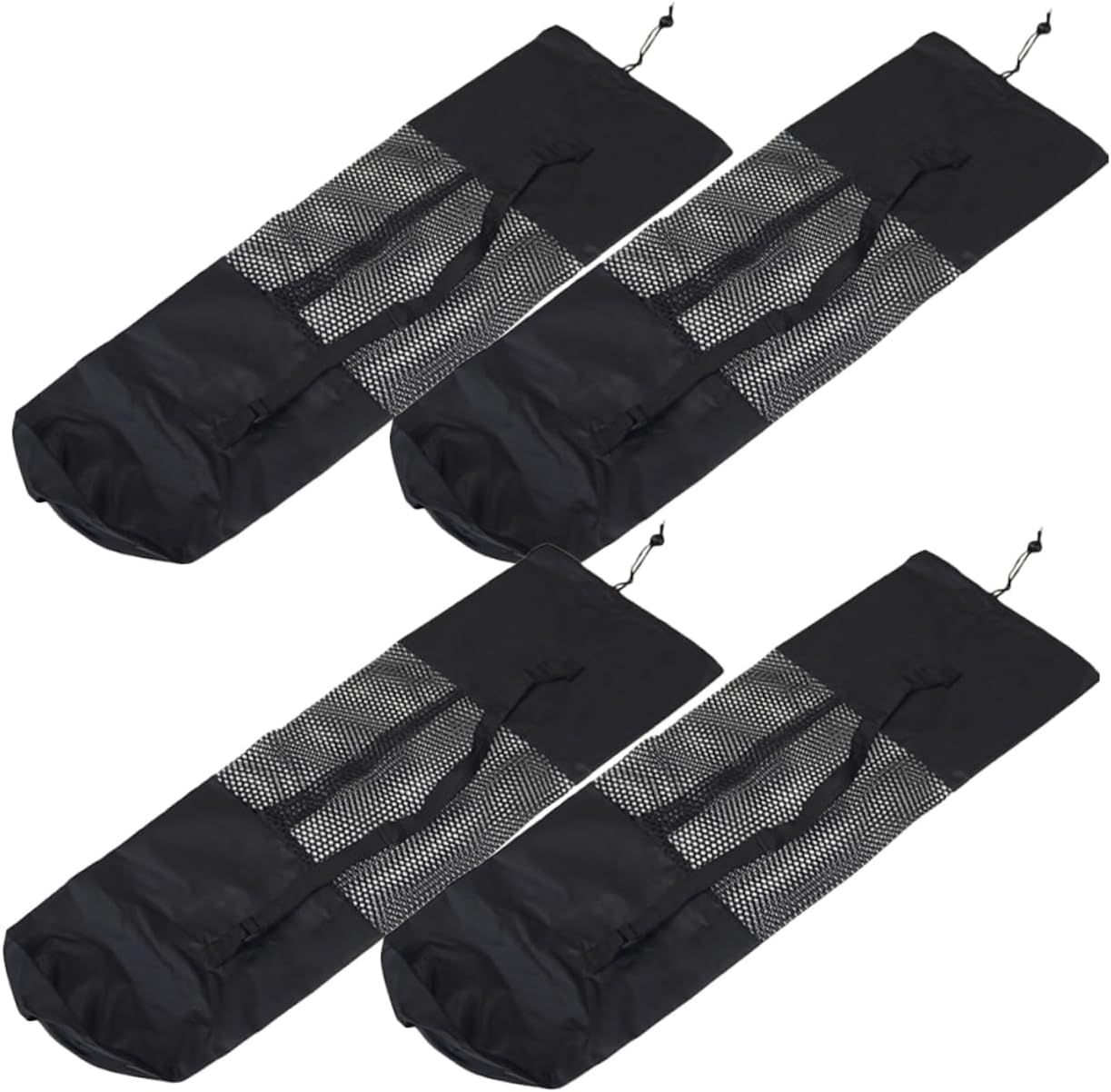 VICASKY 4Pcs Yoga with Drawstring Closure Lightweight Oxford Yoga Pouch for Outdoor Activities Stylish Mesh Design for Easy Carrying and Storage Compatible