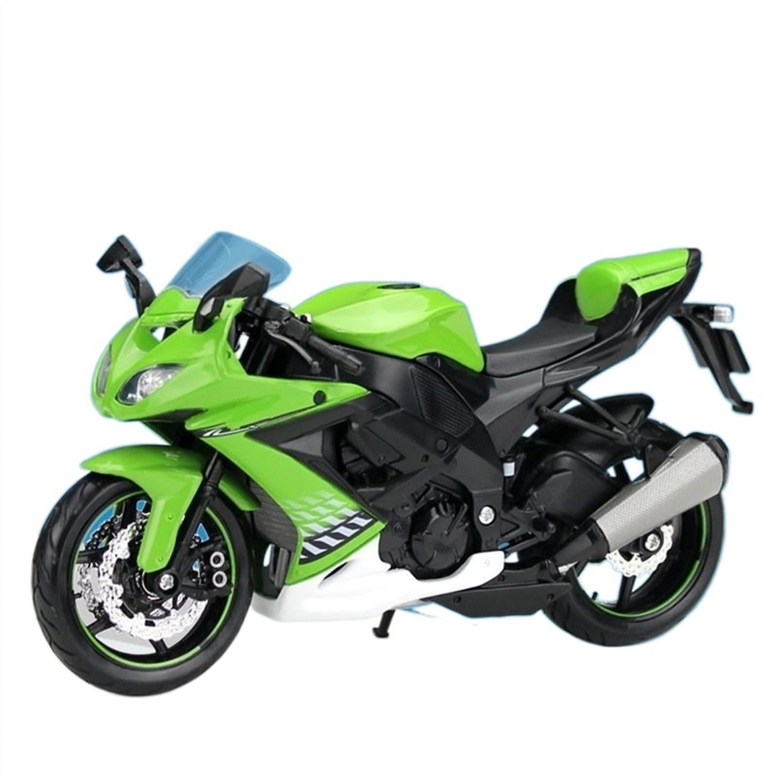 SEYXF Motorbike Toy for Kawasaki Ninja ZX-10R Motorcycle Desktop Display Model Diecast Metal Toy 1/12(Green)