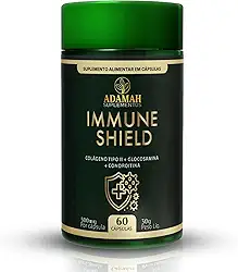 Immune Shield Adamah - Complexo para Imunidade com Própolis e Geléia Real - Vitamina C, D3, Zinco e Selênio - Blindagem e Defesa do Organismo - 60 Cápsulas