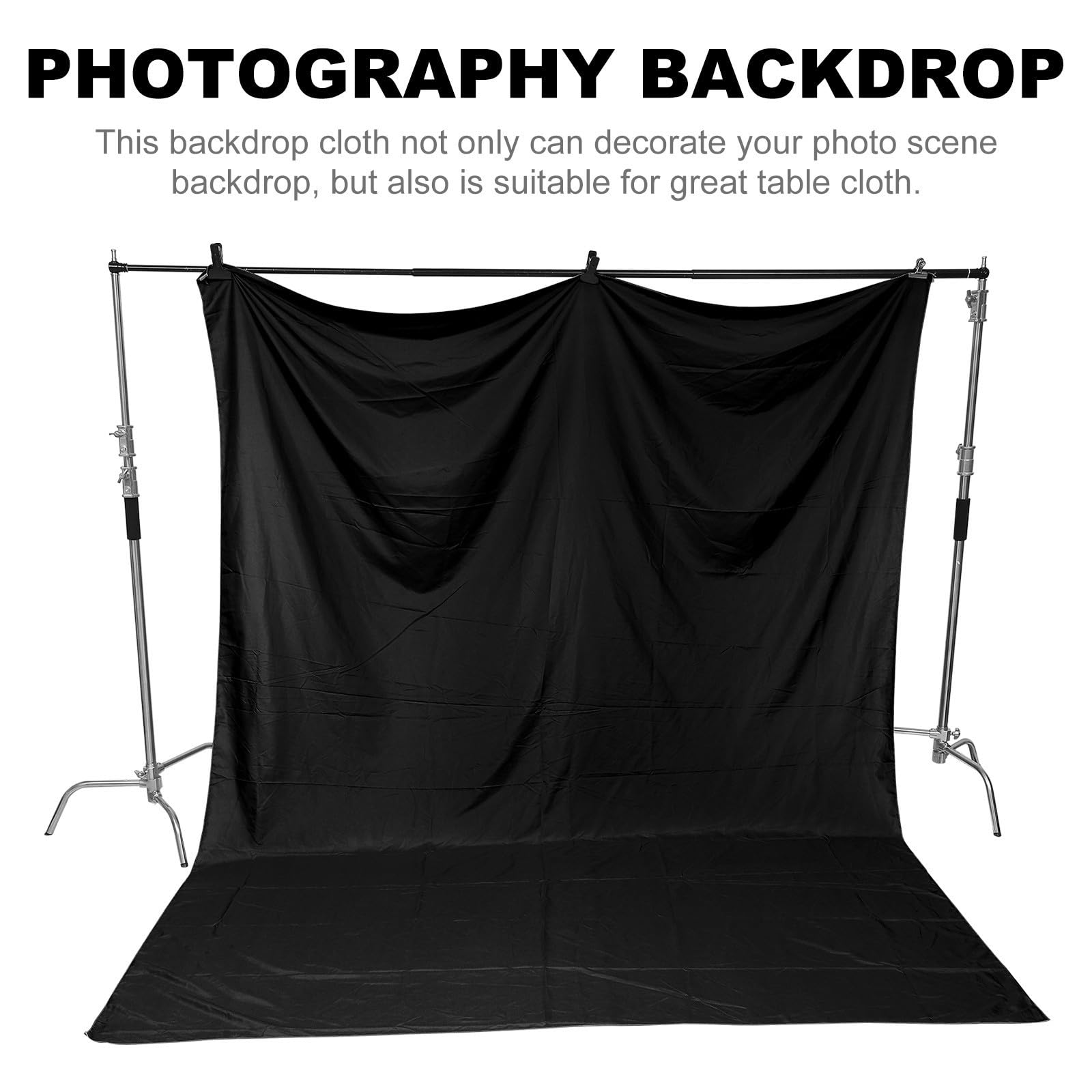 Fondo Fotográfico Negro 2, 5x3m de Algodón Poliéster