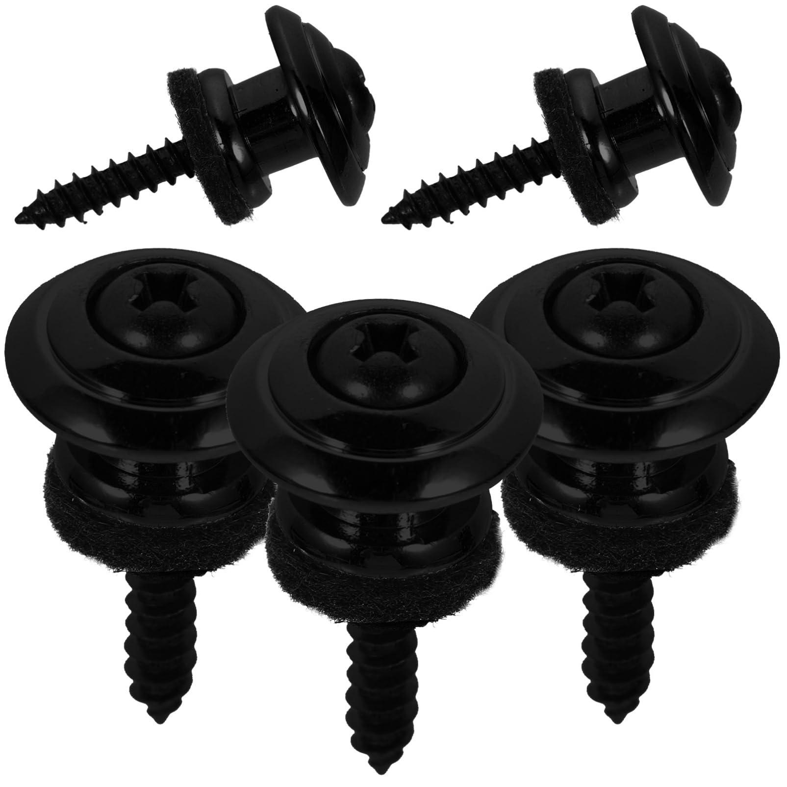 Holibanna 5Pcs Guitar Strap Lock Buttons for Acoustic Electric Bass Guitars Easy Install Durable Resistant Strap Attachment Secure Your Guitar Straps